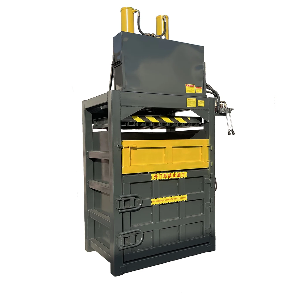 High-quality Hydraulic Vertical Baler Compresses Plastic Film.