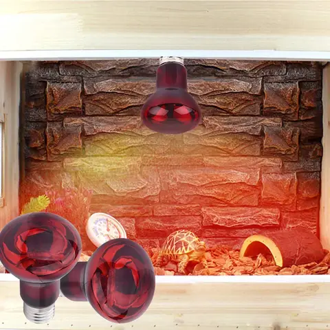 E27 25-100W 양서류 파충류 난방 전구 UVA 220V 거북이 도마뱀 뱀 열 램프 파충류 번식 상자 조명 용품