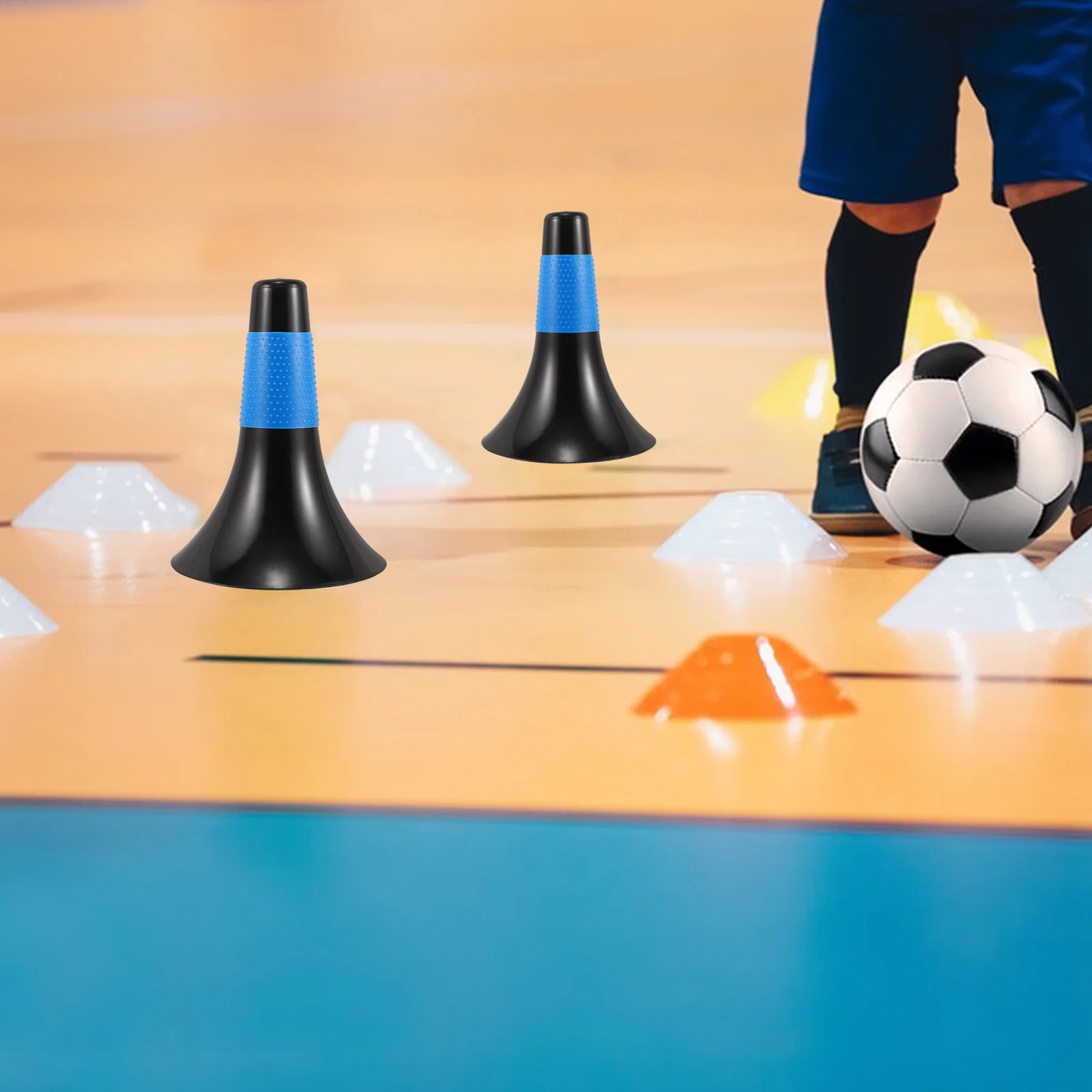 

8Pcs Basketball Training Cone Markers Thickened Plastic Agility Cones for Soccer Football Practice Obstacle Course Training