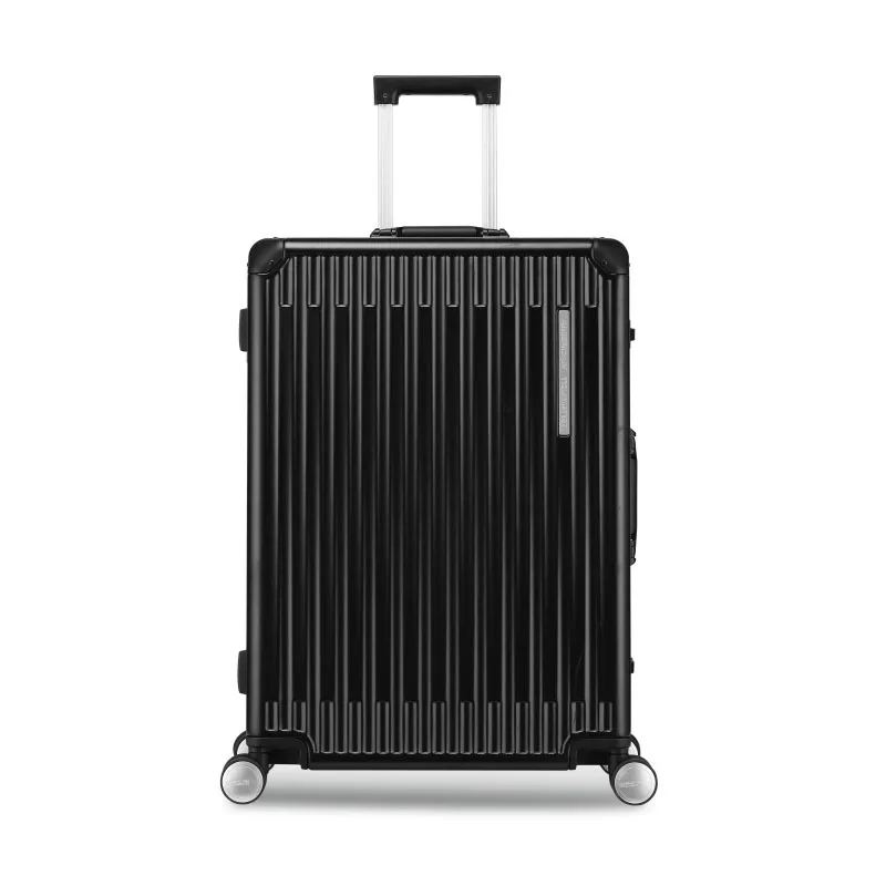 

Luggage, aluminum frame, large capacity, tie rod, wear resistant, checked, password, men and women