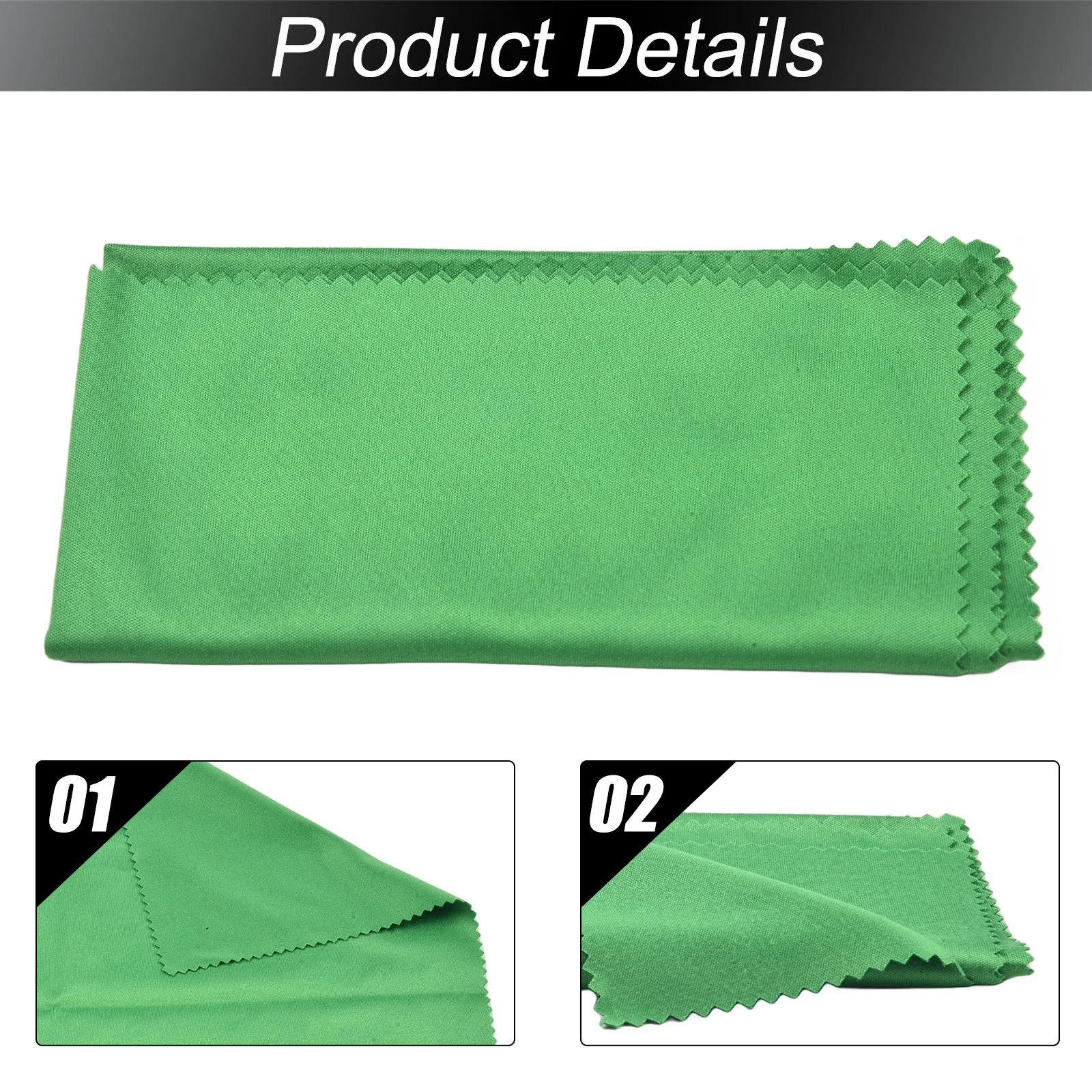 Efficient Dust Removal Wiping Polishing Cleaning Cloth For Guitar Bass Green Microfiber Polishing Violin Piano Wiping