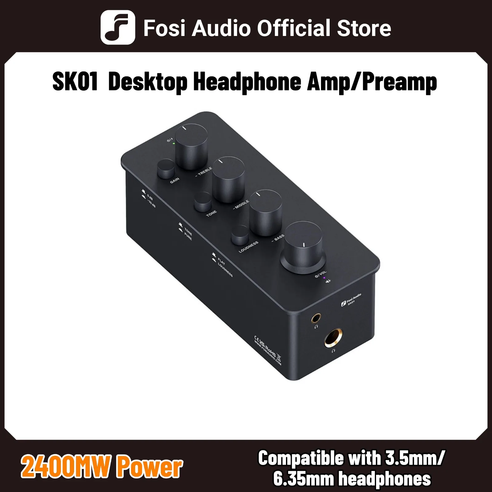 

Усилитель и предусилитель для наушников Fosi Audio SK01 2 в 1 для наушников, усилитель мощности, активные динамики