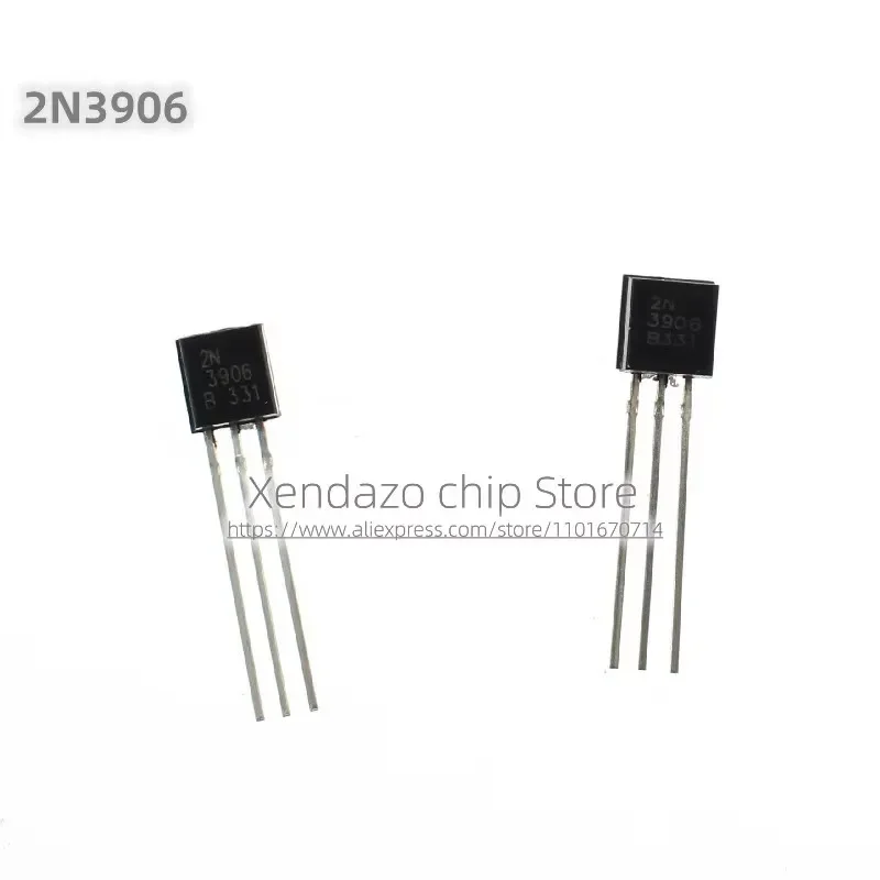 100pcs/lot 2N3906 3906 TO-92 package PNP Transistor - 40V / 200mA in-line triode Power tube