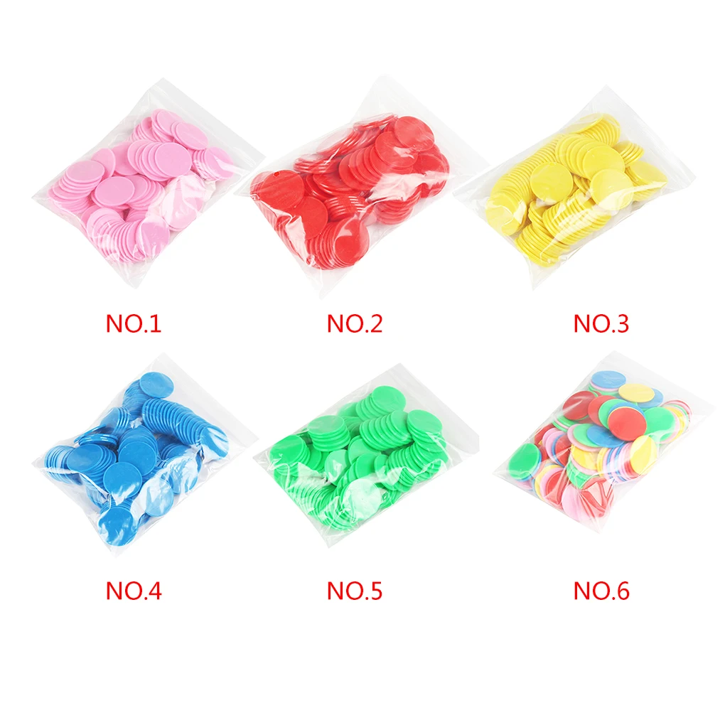 100X Count Toy Game Chips Counting Plaything Long-lasting Teaching Props Smooth Surface Interesting Entertainment