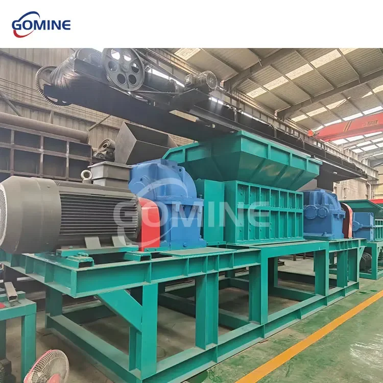 Gomine Waste Tire Recycling Machine Used Tire Recycle Shredding OTR Tire Recycling Shredder with Full Copper Motor