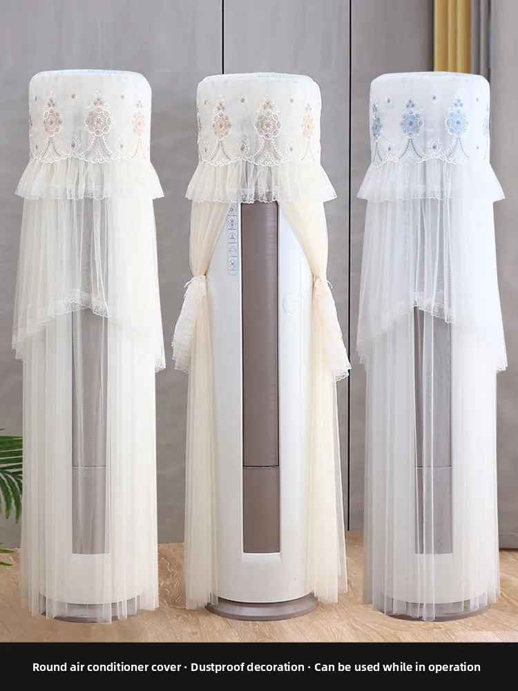 

Современный круглый чехол-цилиндр для кондиционера, пылезащитный экран для гостиной, ветрозащитный экран для напольного кондиционера, напольный дизайн