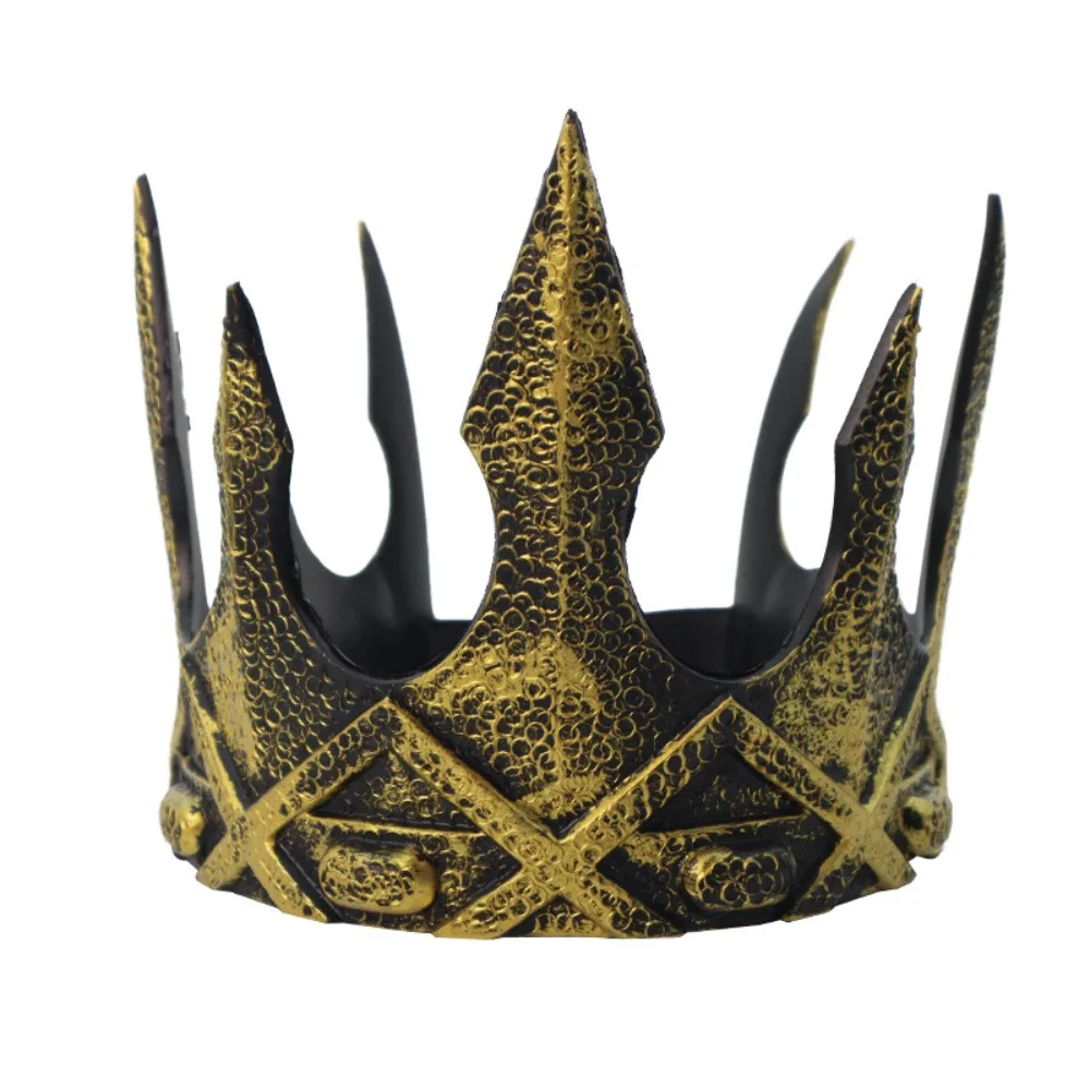 

Elegant Bar Mitzvah Crown King Crown Korean Style Hair Hoop PU Prince Crowns Headband Hair Accessories Round Tiaras Hair Jewelry