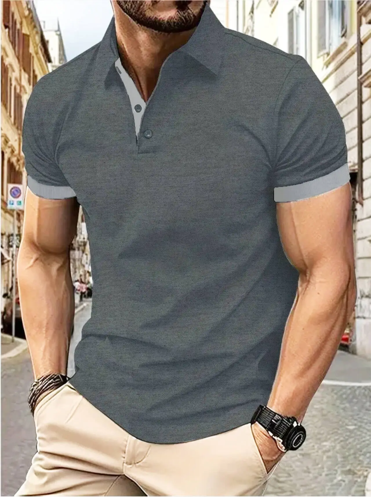 Dark grey with grey