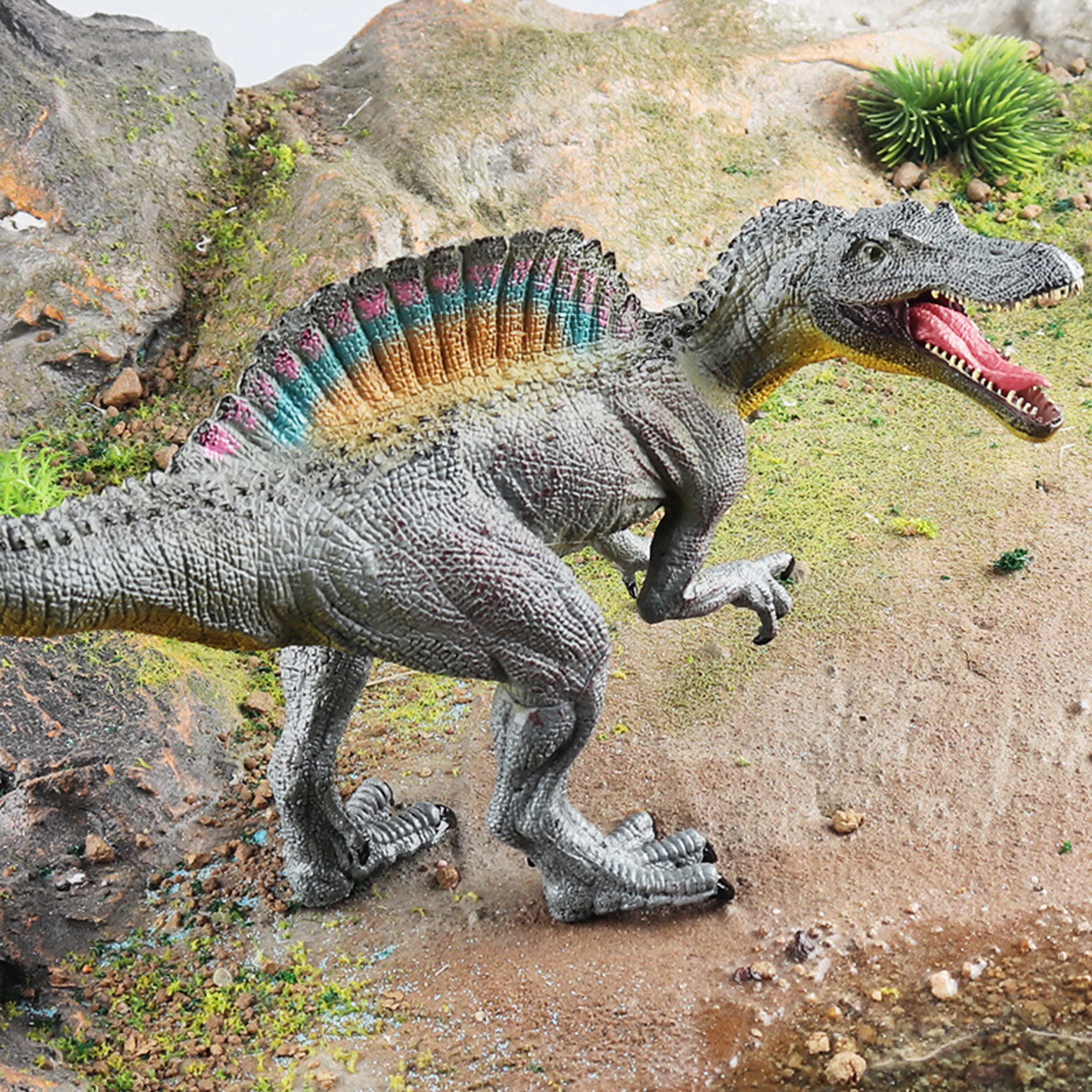 New Jurassic Colorful Spinosaurus Static Model Jurassic Park Movie Decoration Collect Halloween Christmas Birthday Gift Kids Toy