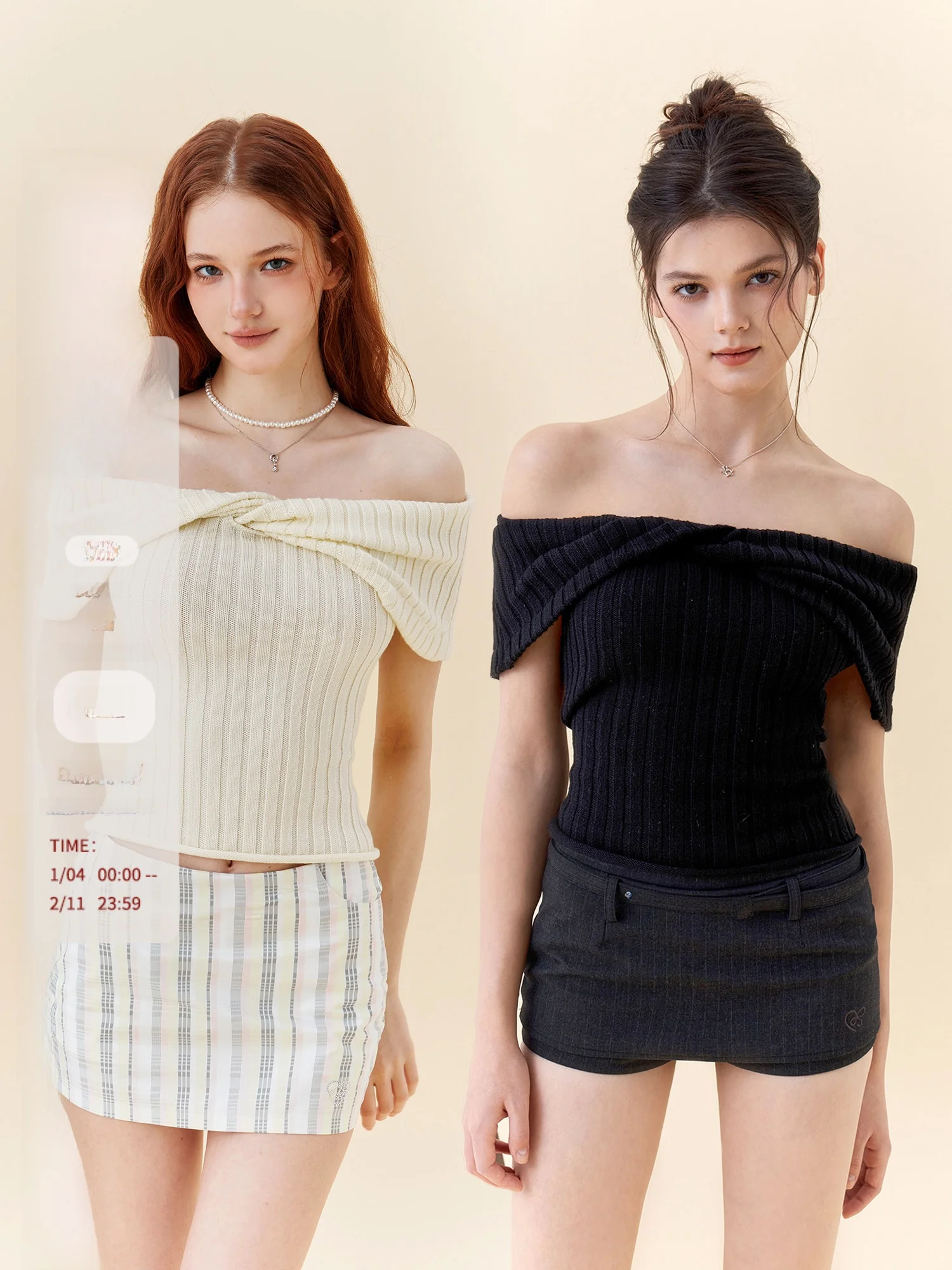 

M Studio Summer Slimming Knitted ort Sve Sweater Women's One-oulder Twist Knot Top Polyester Blend Regular Fit or...