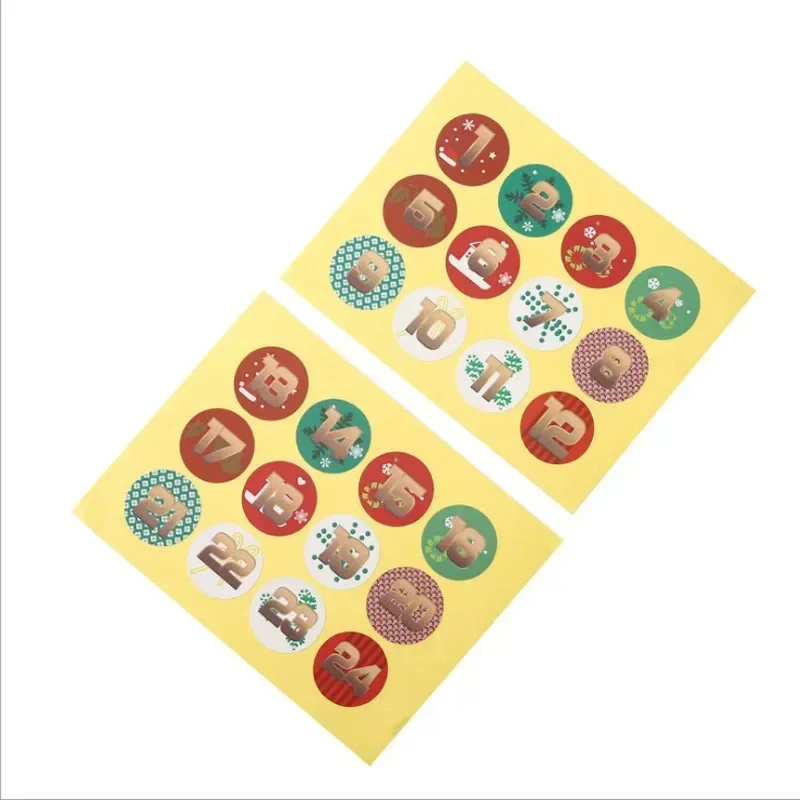 120pcs/lot Christmas Digital Snowflake Gift Box Packaging Party Baking Envelope Stationery Children Scrapbook Sealing Sticker