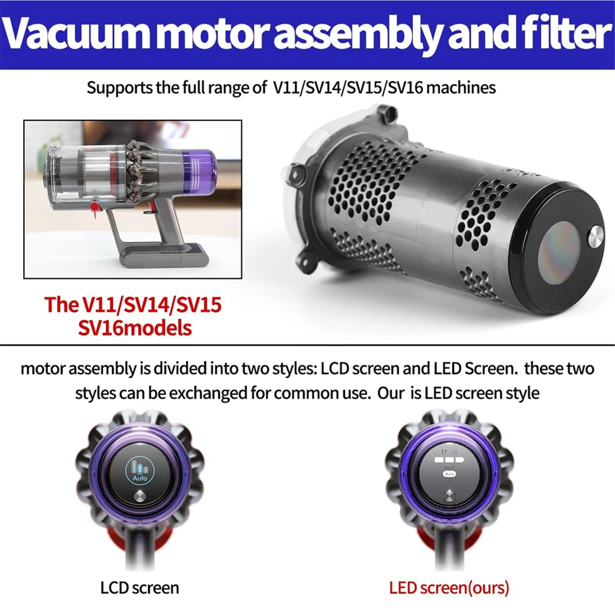 Main Body Motor Assembly for Dyson V11 SV14 Vacuum Cleaner Main Body Assembly Replacement Motor Circuit Board