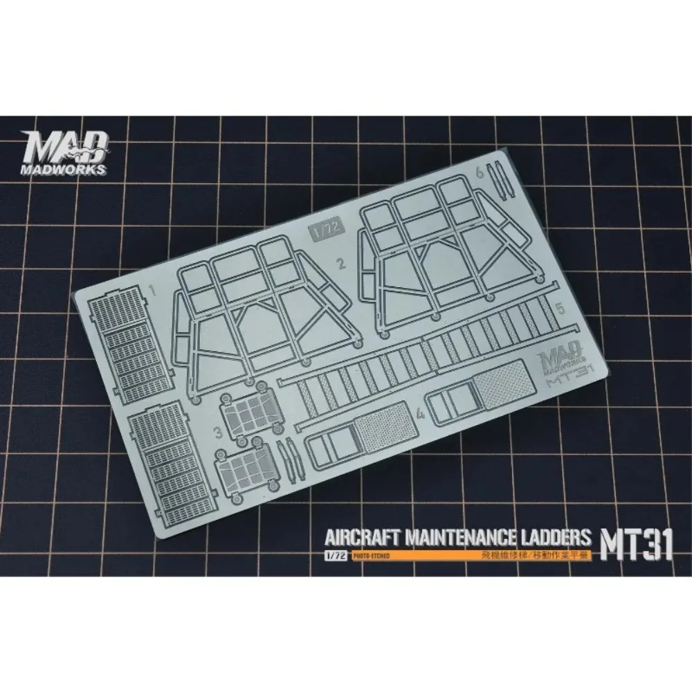 MADWORKS MT31 1/72 سلالم صيانة الطائرات المعدنية المحفورة بالصور-نموذج طائرة بناء هواية لتقوم بها بنفسك الملحقات