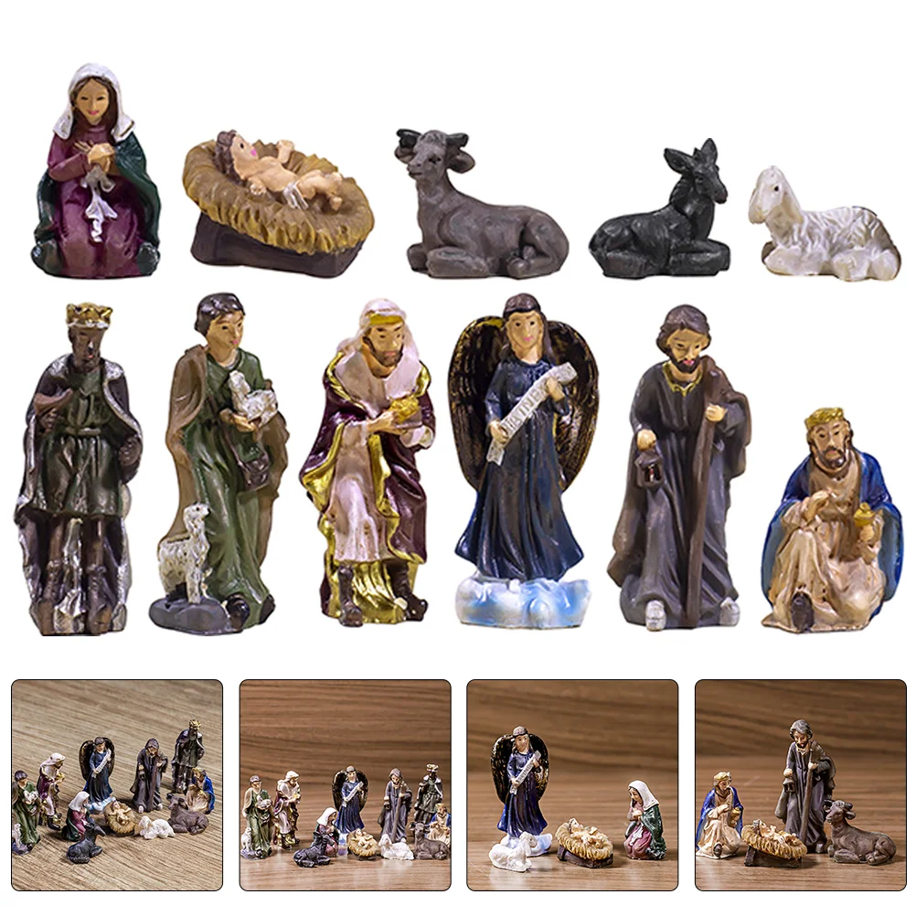 

Ornament Nativity Ornaments Jesus Christmas Decorations Resin Molds Birth Indoor Window Child