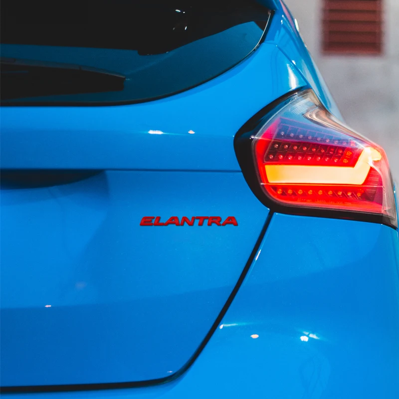 Car Styling Metal For Hyundai ELANTRA Logo Car Side Fender Emblem Rear Trunk Badge Decor Sticker