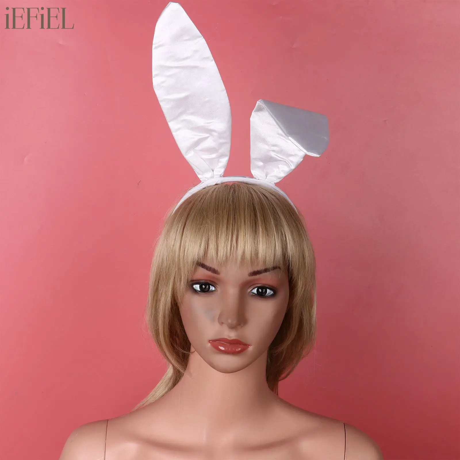 

Women Cosplay Bunny Accessories Rabbit Ear Headband Collar Bow Tie Cuffs Bunny Tail Set for Halloween Christmas Maid Costumes