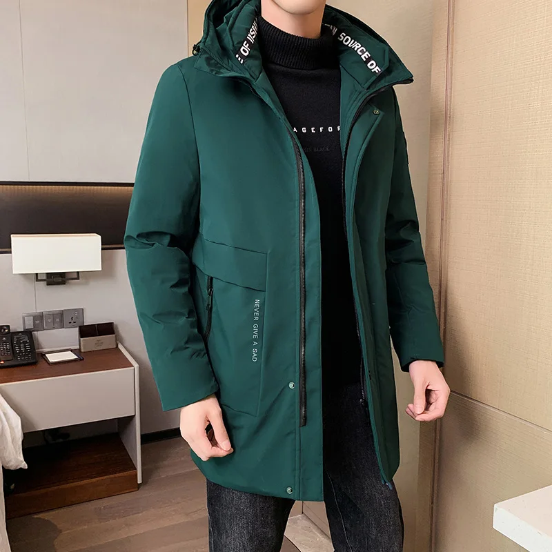 

Холодостойкая повседневная спортивная велосипедная куртка Модный модный пуховик Мужские универсальные пуховики Пальто средней длины Зимние пары