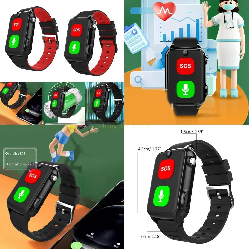 

M5TD 4G Watch Bracelet Olderly Button Sos- Двухсторонний телефонный звонок Watch GPS-Tracker- Осенние приглашение на