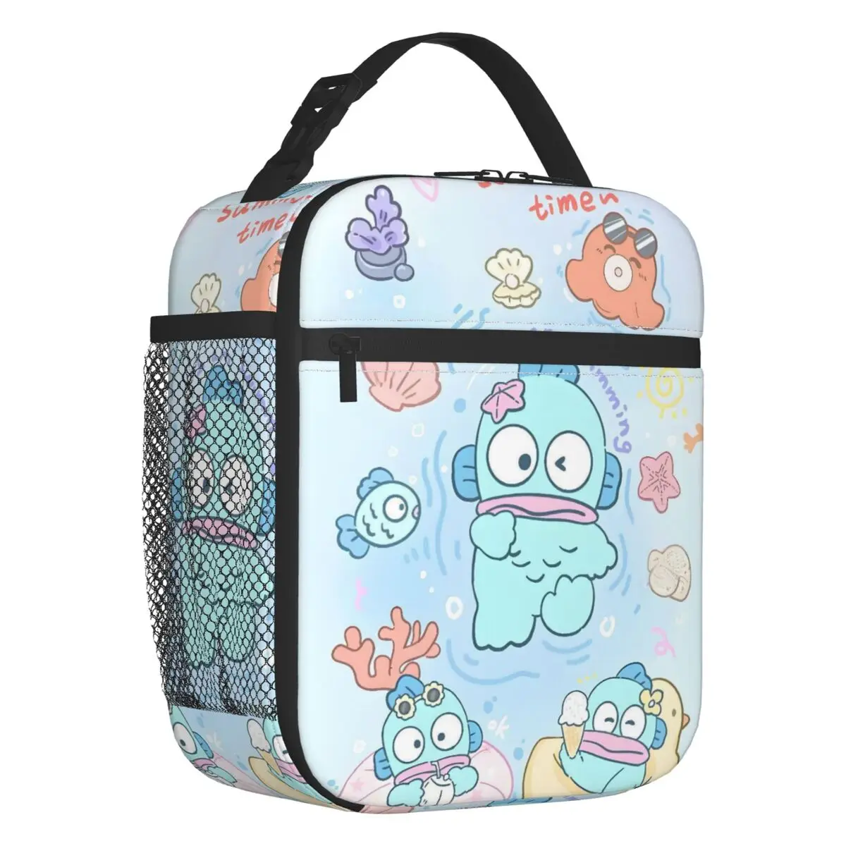 

Custom Hangyodon Insulated Lunch Bag for Women Resuable Classical Printing Animal Thermal Cooler Lunch Tote School Children