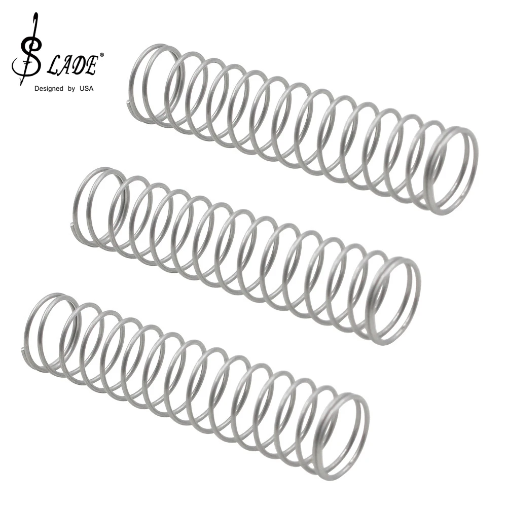 3pcs Trumpet Piston Valve Spring Stainless Steel Button Springs Trumpet Repair Parts Brass Instrument Replacement Accessories