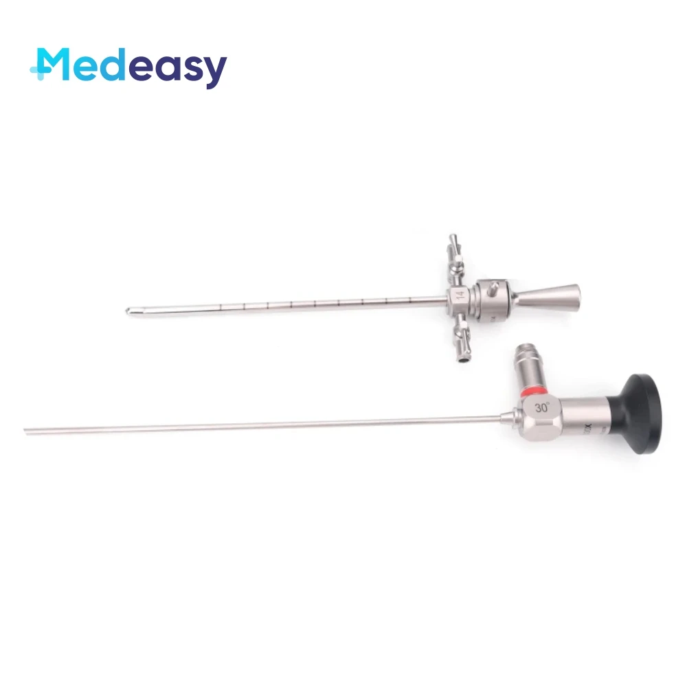 Urology Cistoscópio Pediátrico Set, Endoscópio rígido urológico, 0 30 Graus, 2.7mm, 190mm Comprimento