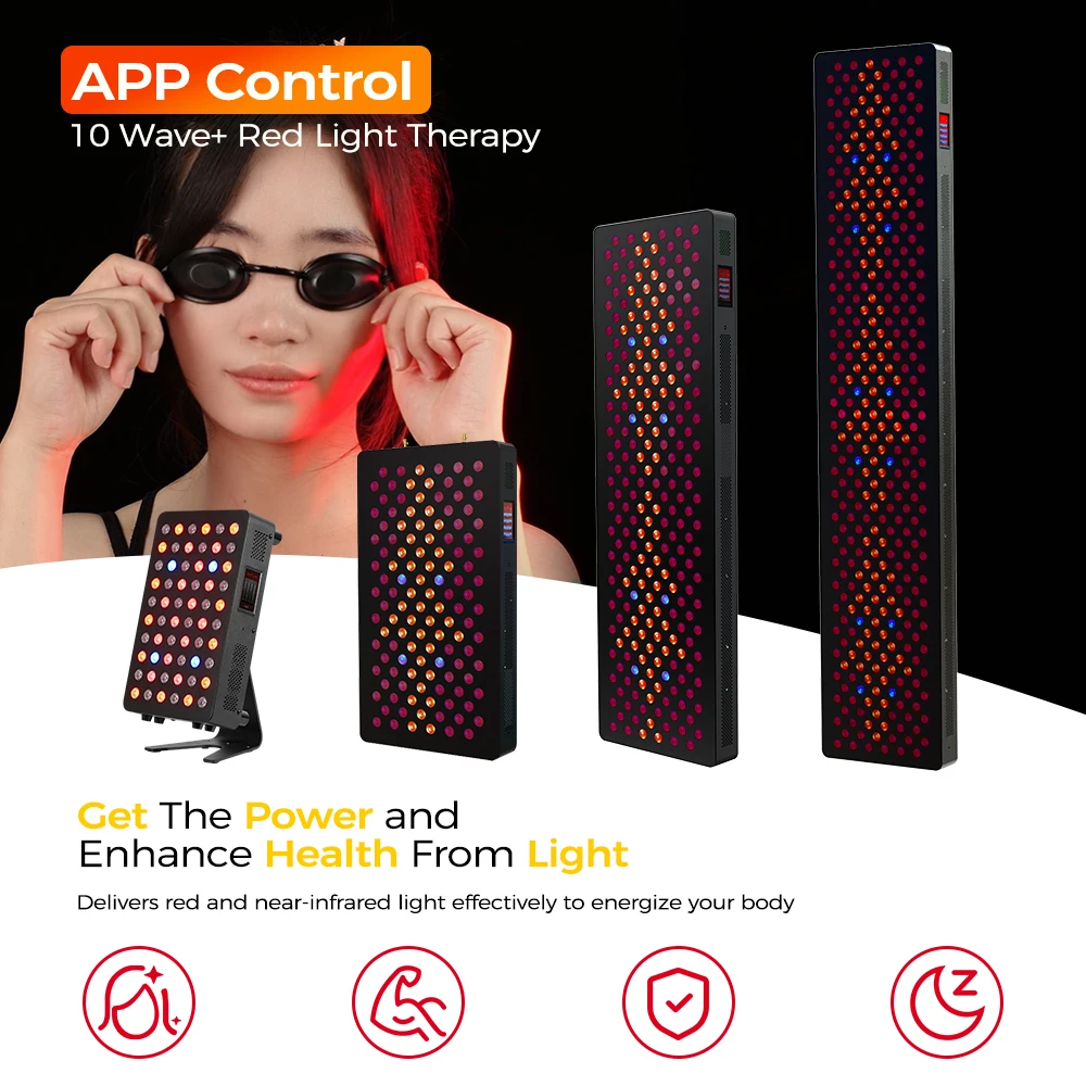 Standing 470nm/1060nm Red Light Therapy Machine with US Plug for Full Body Pain Relief