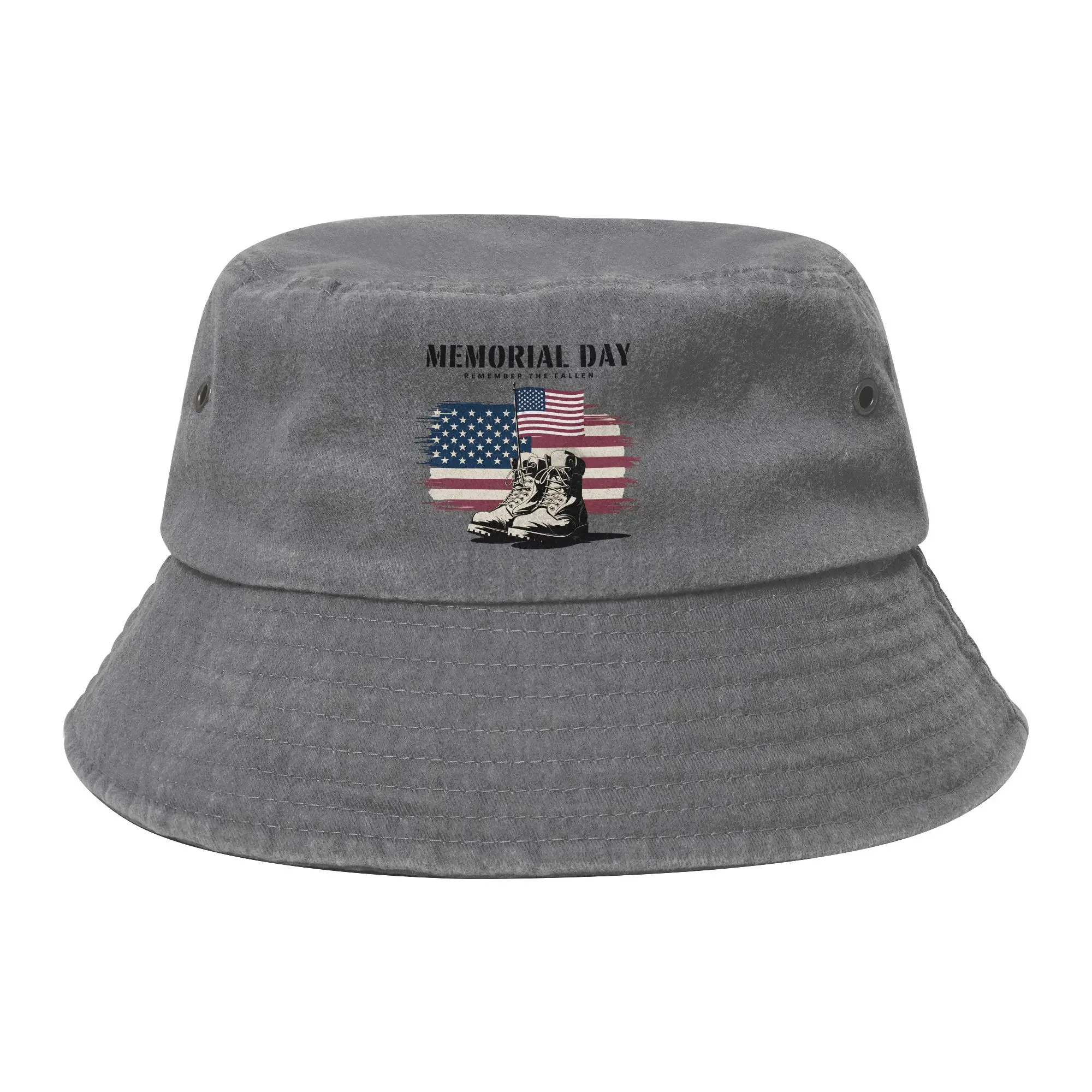 Memorial Day Patriot Bucket Hats for Teen Vocation Forever Remember Distressed Denim Washed Sun Hat Outdoor Fishing Caps Panamka