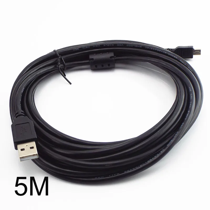 Mini USB Cable T-port mini USB Data Cable 0.3M 0.5M 1.5M 3M 5M USB To USB Fast Charger For MP3 MP4 Player Car DVR Digital Camera