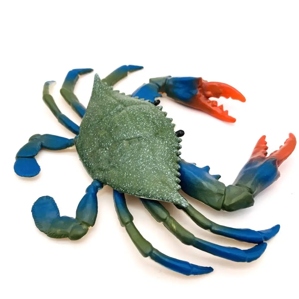 PVC Simulation Sea Life Animals Model Handmad Collectible Action Figures Toy Statue Ornament Crab Model Figurines