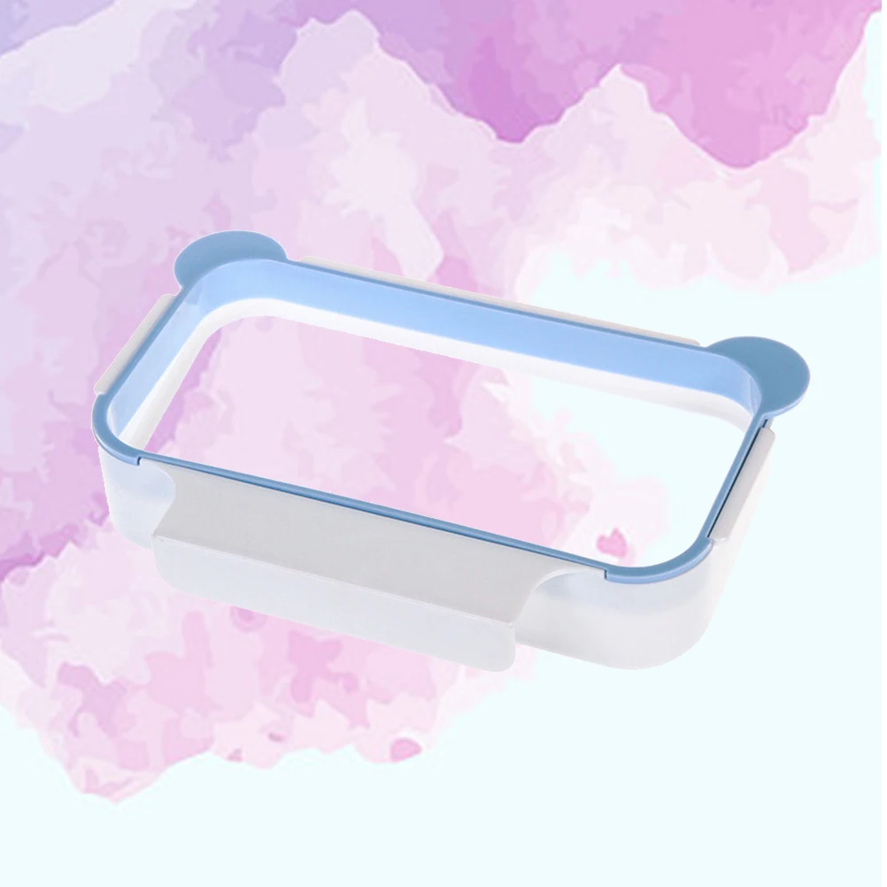 

Hanging Trash Bag Holder Over Drawer Rack Garbage Reusable Organizer Cabinet Door Hook Kitchen Easy Install Blue