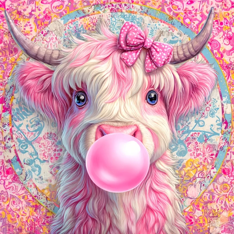 

Розовый бык, выдувающий пузыри, животное, 500/1024 элемента, пазлы-головоломки, сложная семейная игра для игровой комнаты, спальни, домашнего декора, подарок