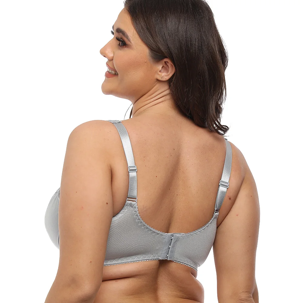 Sutiã de sutiã de mulher de cobertura completa para mulher mais tamanho sutiã de renda minimizador não-acolchoado underwire mulher sutiã b c d e f g