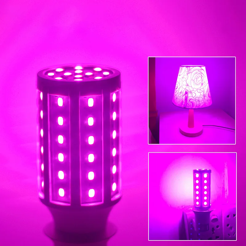 5W 10W 15W 20W 30W E27 LED Corn Lamp Indoor Lighting Home Lamp Green Pink Garden Lawn Landscape Decorative Light Bulbs SMD5730