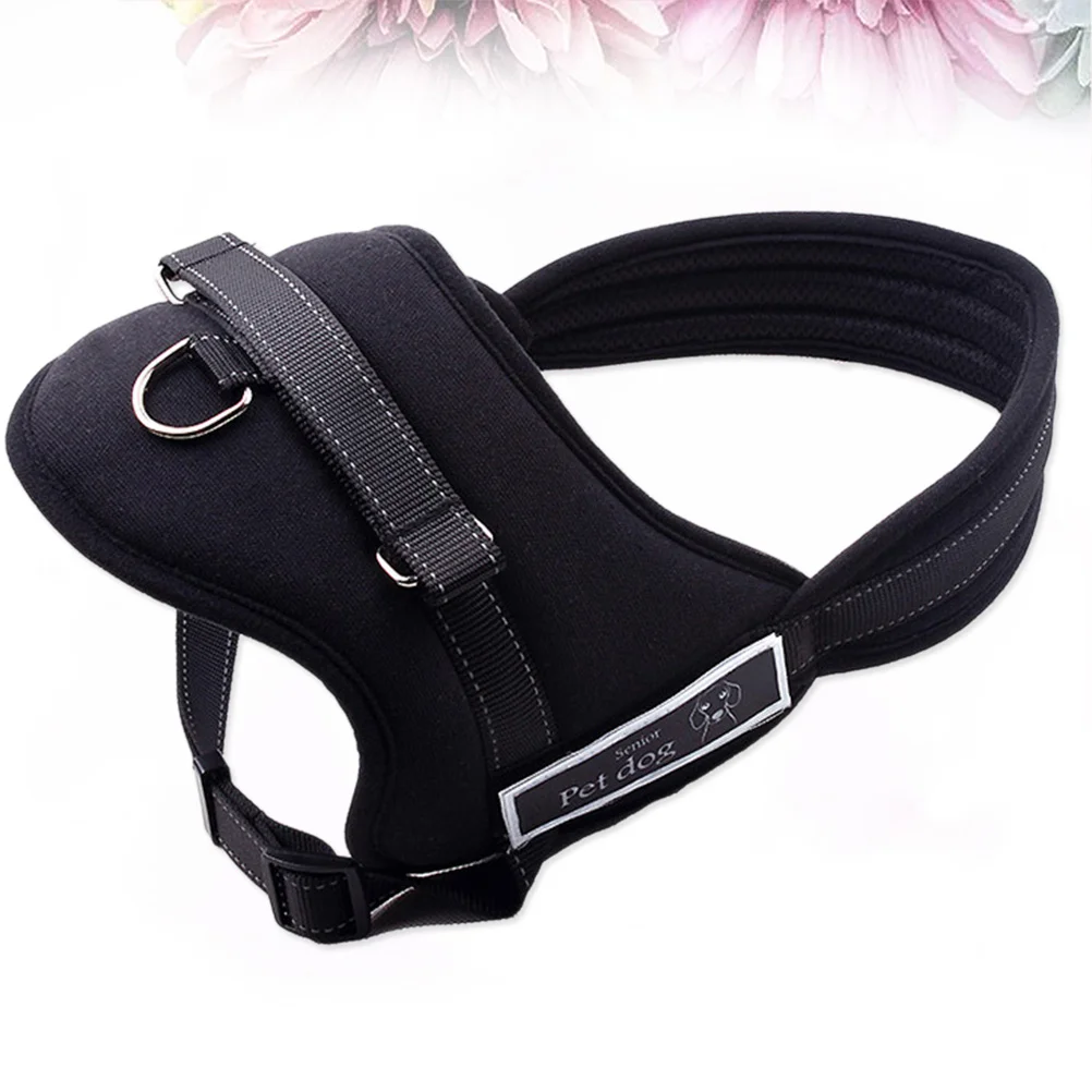 

Wide Dog Harness Vest Breathable Mesh Lining Comfortable Chest Strap For Large Dogs Car Safety Travel Walking Haulage