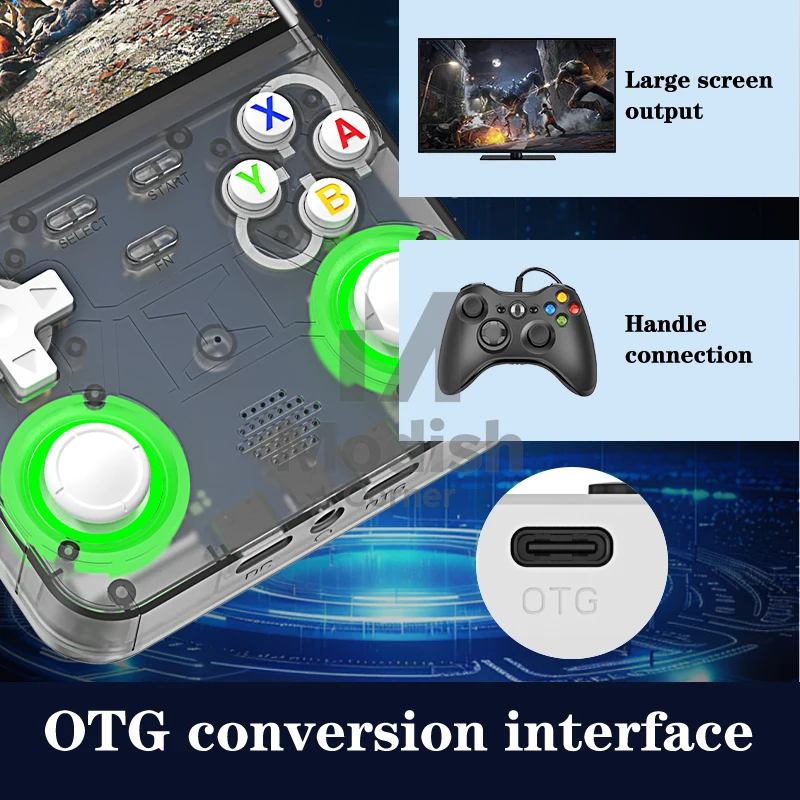 وحدة تحكم ألعاب فيديو محمولة ريترو R36 فائقة 4.0 بوصة شاشة IPS 128 جيجابايت ألعاب محملة مسبقًا مشغل جيب محمول مع نظام لينكس #6