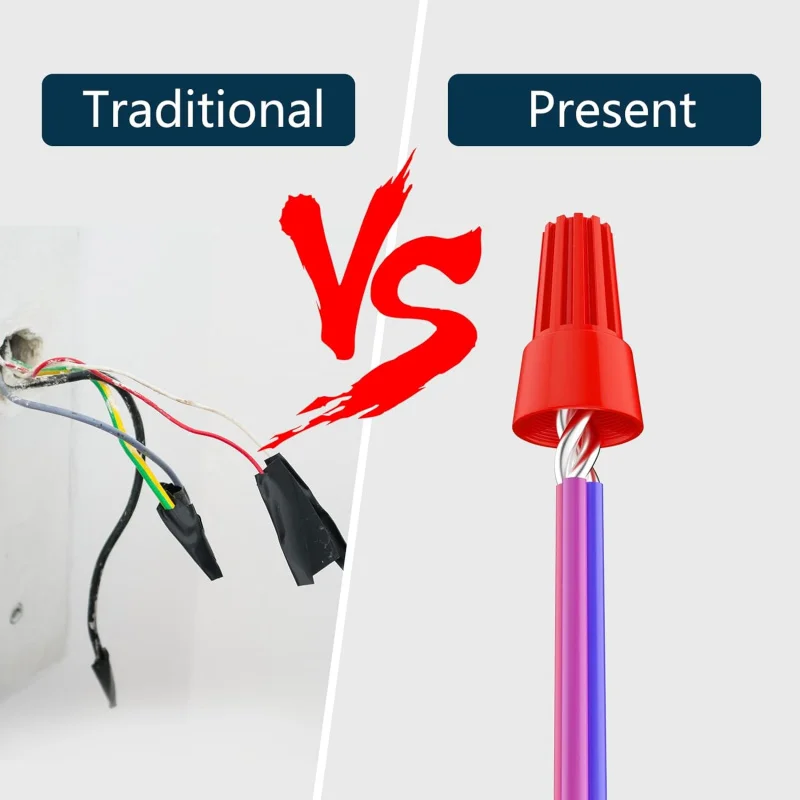 25개 와이어 너트, 와이어 캡, 스프링 포함 소형 와이어 너트 모음 키트, 10-22 AWG 게이지 전선용 전기 와이어 커넥터