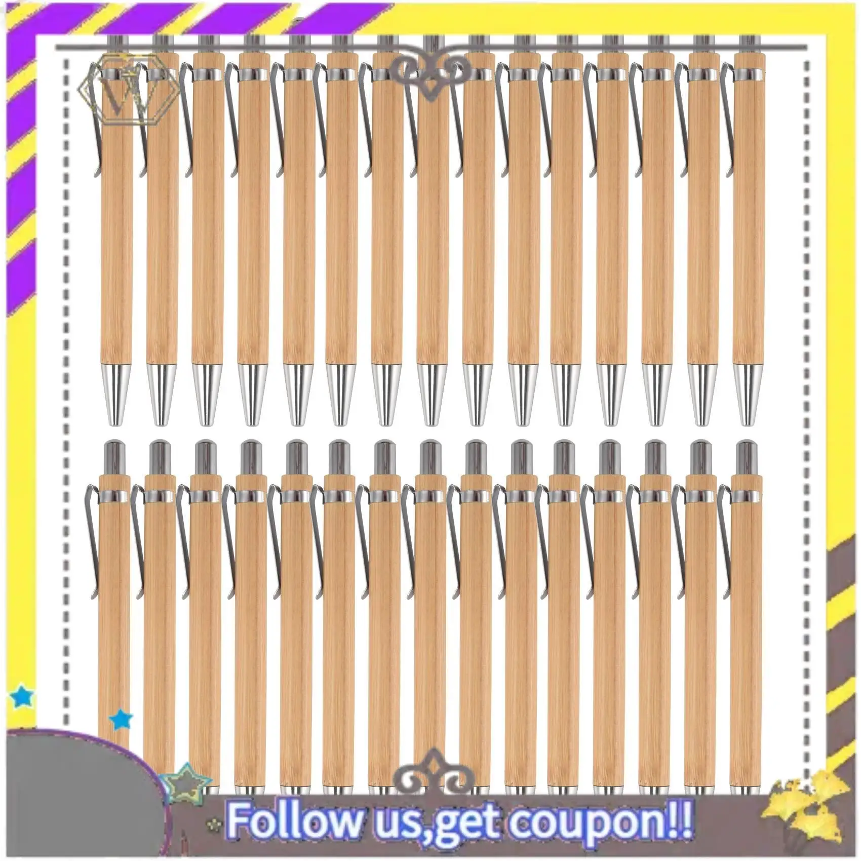 

New Ballpoint Pen Sets Misc.Quantities Bamboo Wood Writing Instrument(30 Set)
