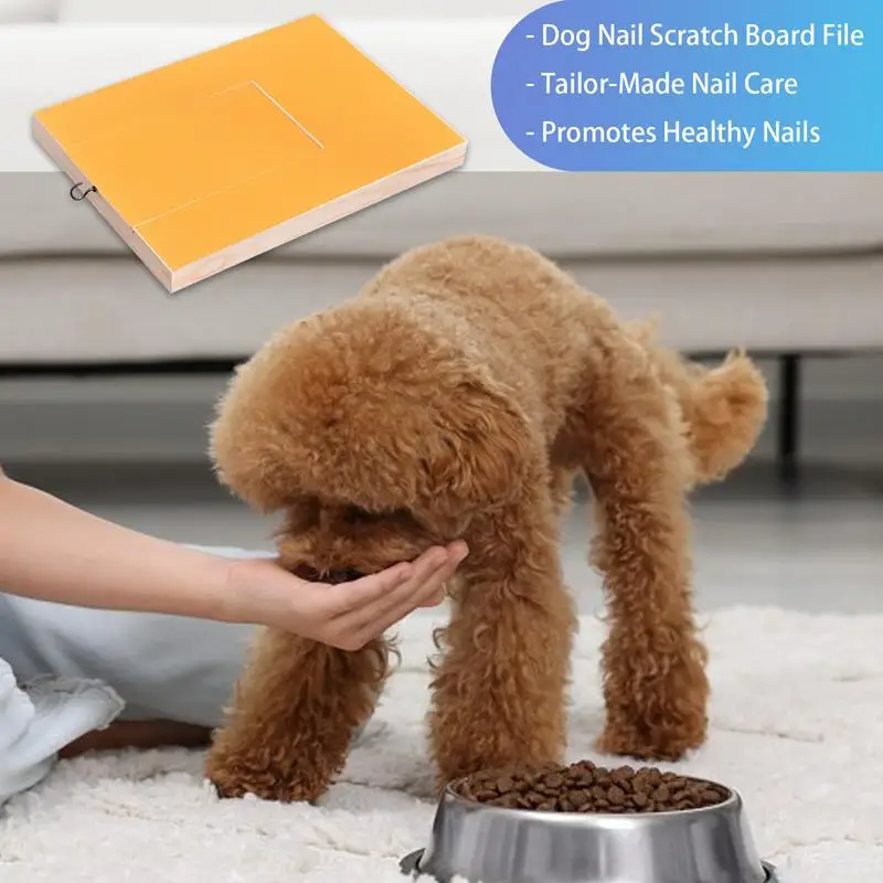 Dog Scratch Pad For Nails Dog Nail Scratcher Dog Scratching Board Pull-out Dog Nail Scratch Pad Wooden Nail Trimming Board For