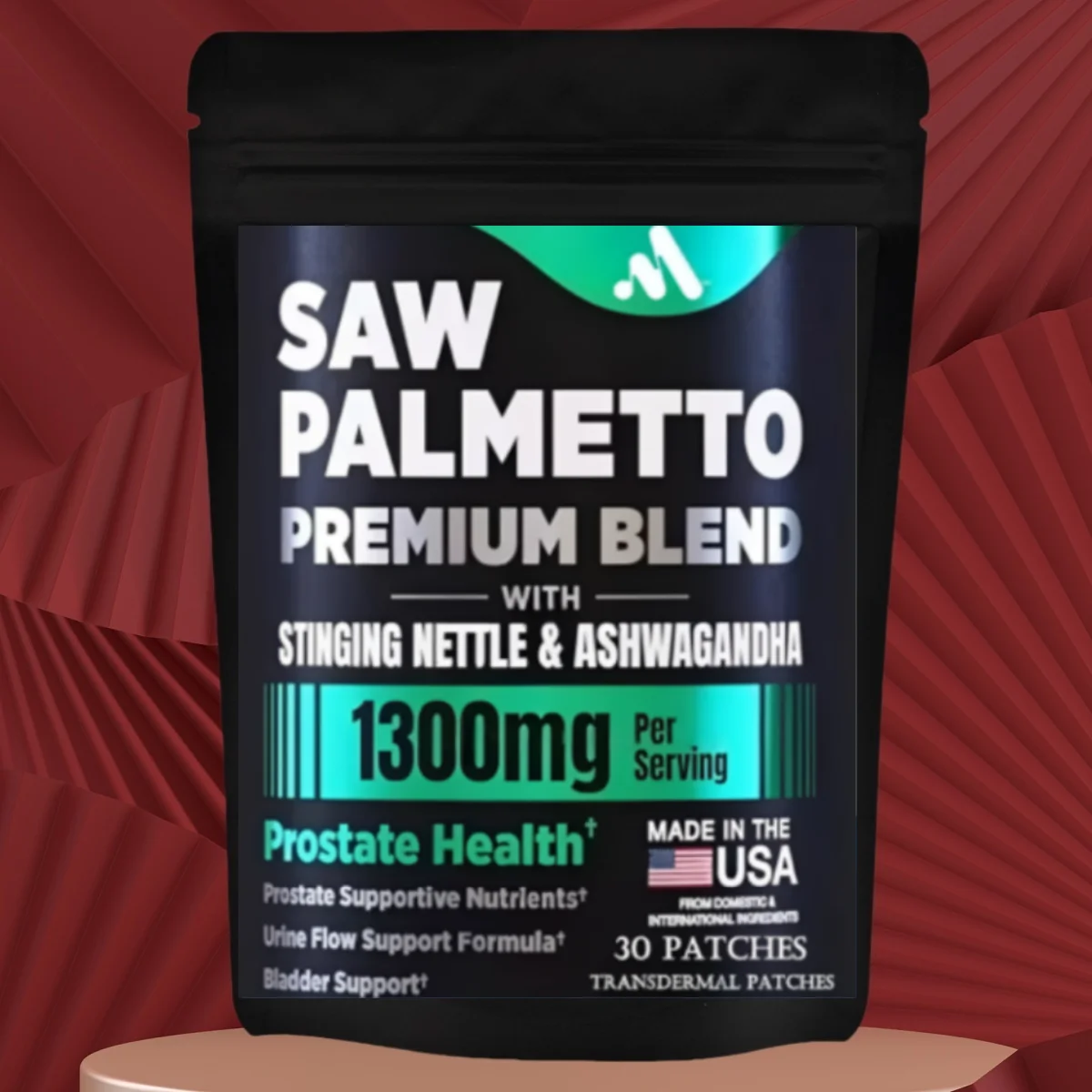 

Пластыри с экстрактом Pure Saw Palmetto — твердая кряпка, Ashwagandha, транспварные пластыри для облегчения мочевого пузыря и сечевой системы