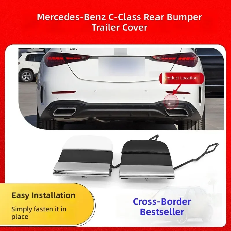For Mercedes Benz C Class W206 2021-2025 Rear Bumper Tow Hook Cover Trim 2068853502