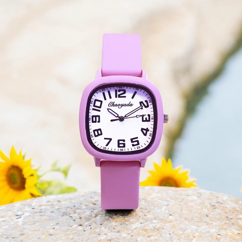 2025 New style fashion children boys girls simple durable quartz wrist watches young man students 12hours numbers gifts clock