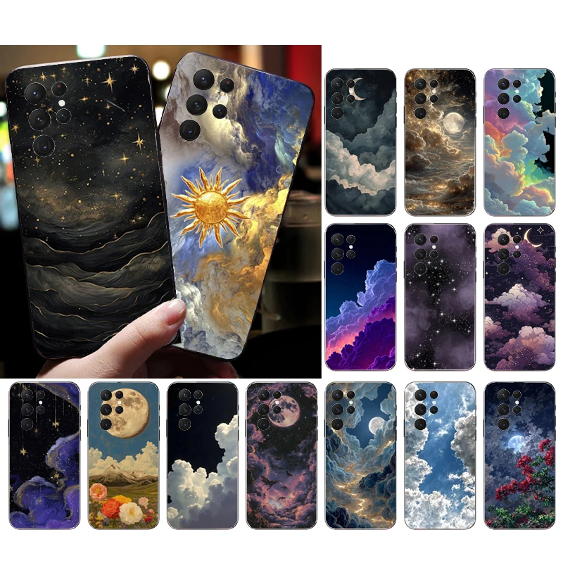 

Clound Moon Star Night Phone Case For Samsung Galaxy S25 S24 S23 S22 S21 Ultra S24 S23 S22 S21 S25 Plus S24 S20 FE