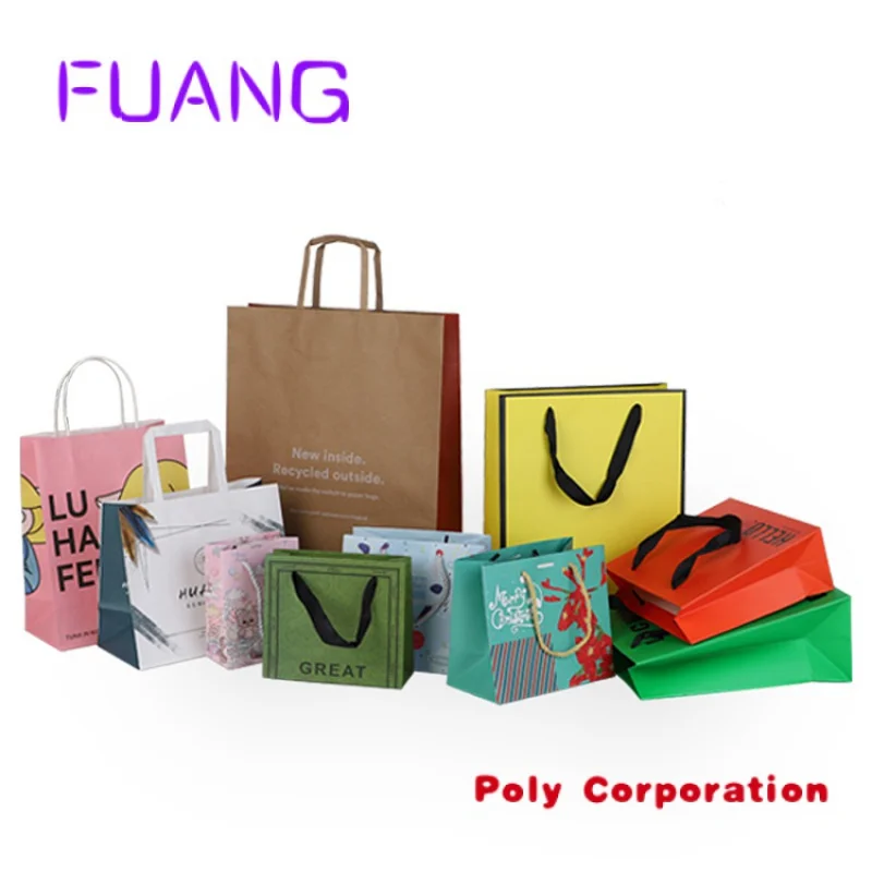 

Custom Customized Paper Gift Bag With Handles Paper Bag Thank You Bags for Boutique Custom Kraft Paper Bags Wholesale