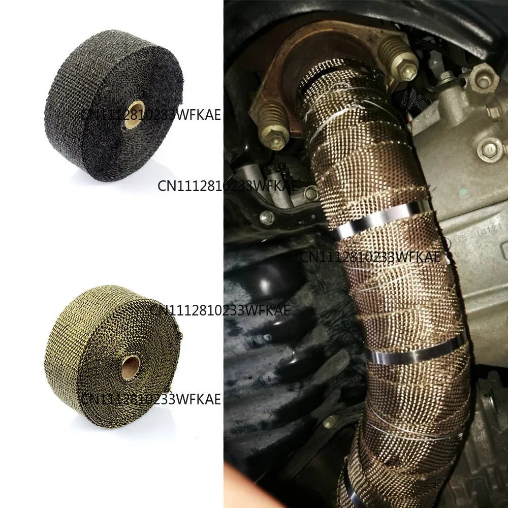 Car and motorcycle exhaust pipe insulation cloth, universal 2 inches 10 meters