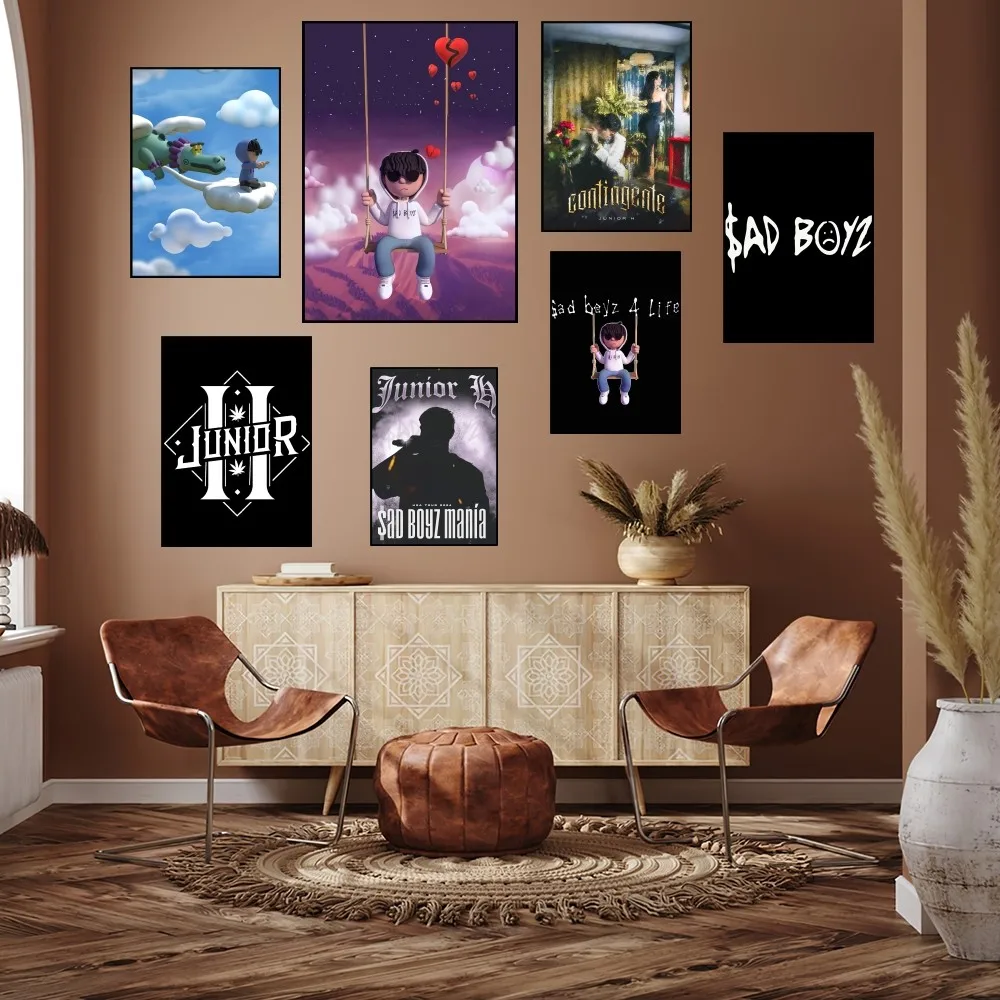 가수 주니어 H Rompe La Dompe 포스터 인쇄 벽 그림, 침실 거실 장식, 사무실 소형