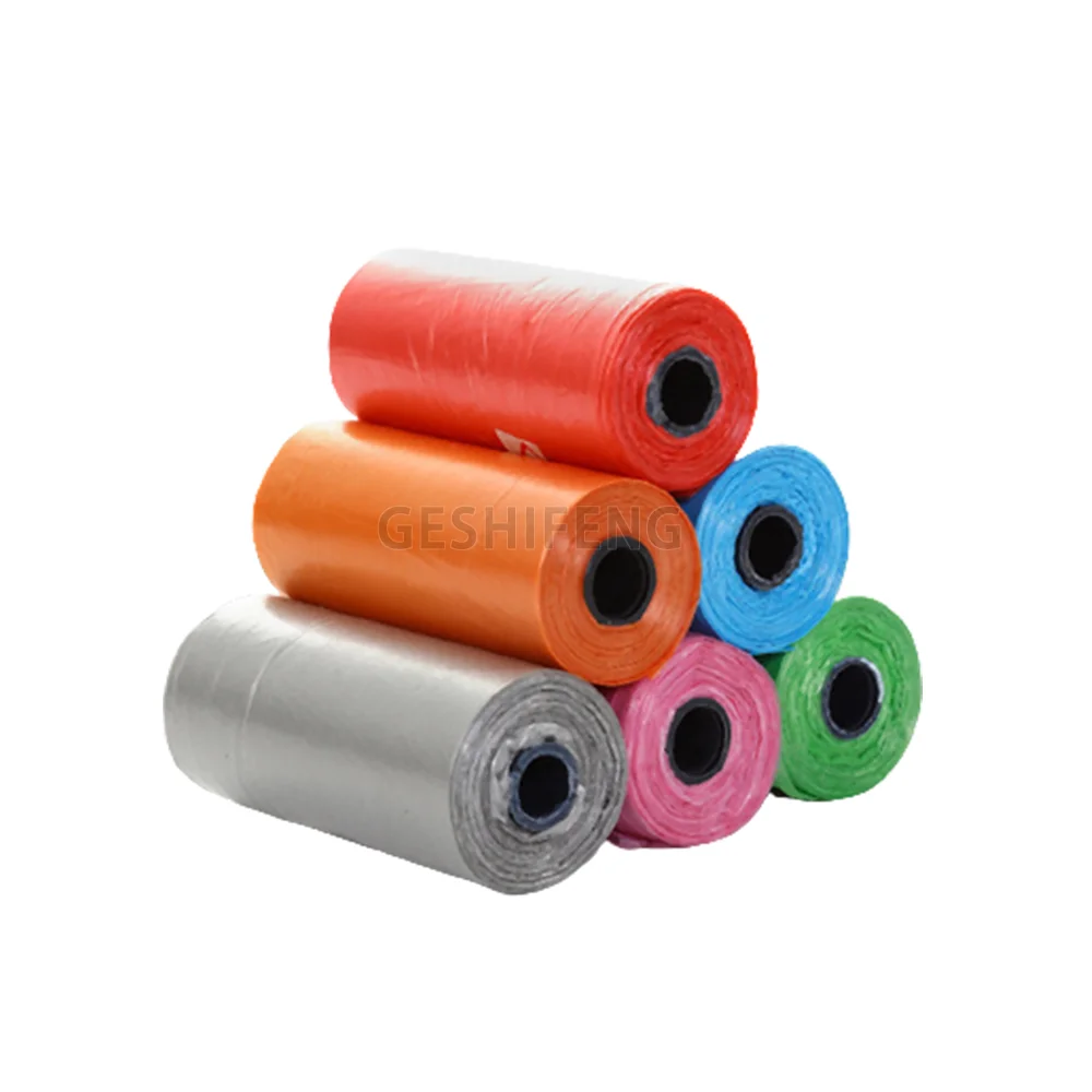 

Wholesale Quality Dog Poop Bags Different Colors HDPE Pet Waste Bags Portable Pet Prints Foot Print Poop Bags