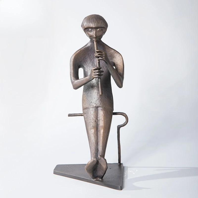 Bronze figure sculpture artwork Raymond original ornament study decoration light luxury