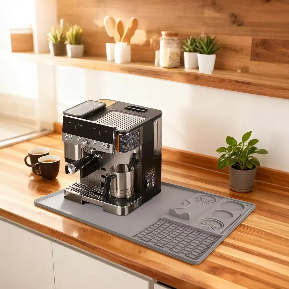 Amazon Thicken Italian Coffee Maker Mat, Bar, Silicone Mat, Powder Mat, Appliance, Storage Mat, Mat, Drain Mat