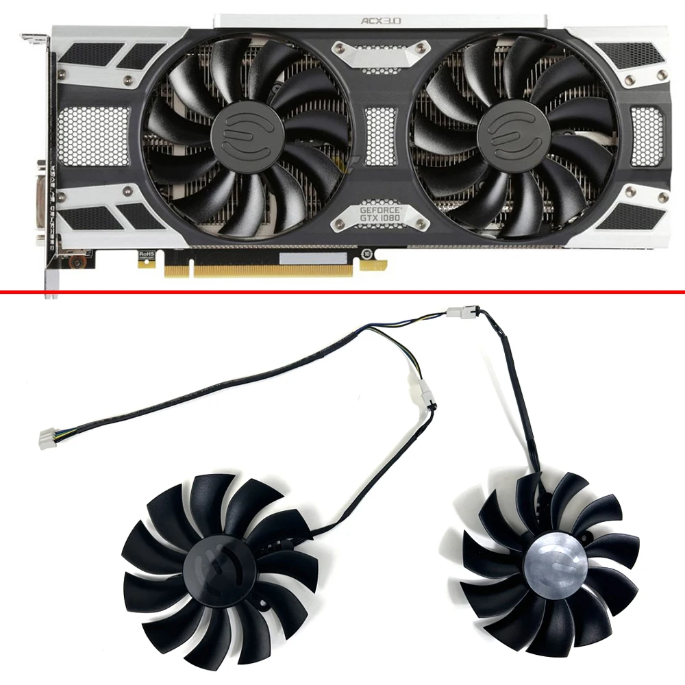 2pcs DIY 87MM 4PIN PLA09215B12H GTX1080 TI GTX1070 1060 GPU FAN For EVGA GTX 1080 1070 1060 GTX1060 Graphics Video Card Fan