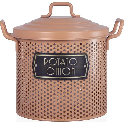 The Mia Potato Onion Storage Container Salmon SML0011